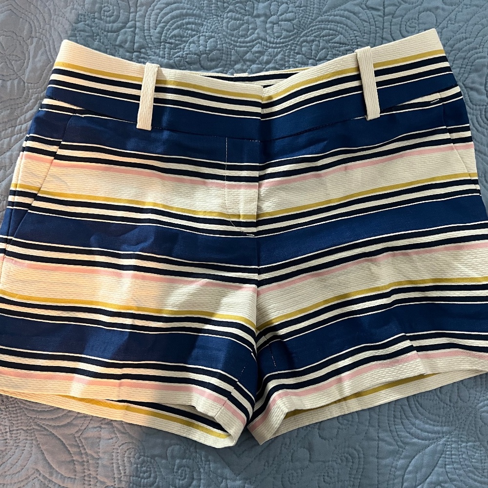 Loft Striped Riviera Shorts Size 0 EUC